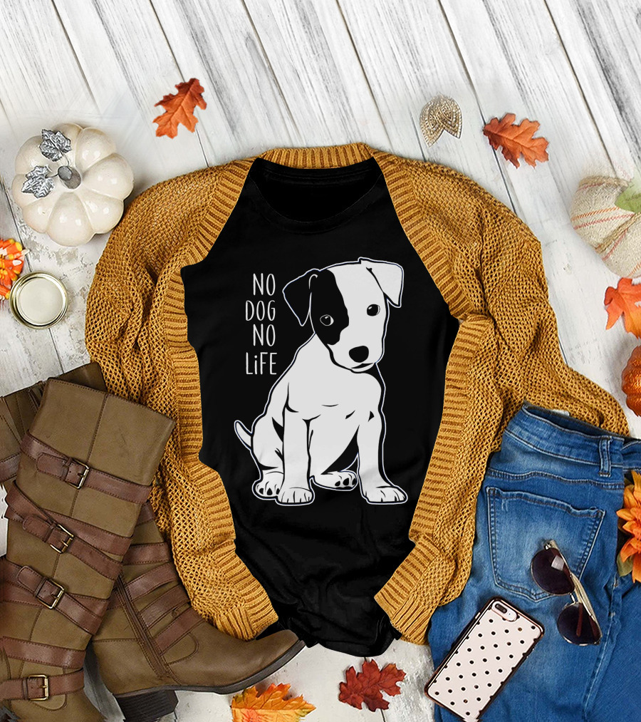 No Dog No Life Cute Jack Russell Terrier T-Shirt