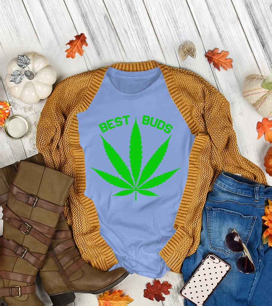 BEST BUDS Weed Leaf T-Shirt