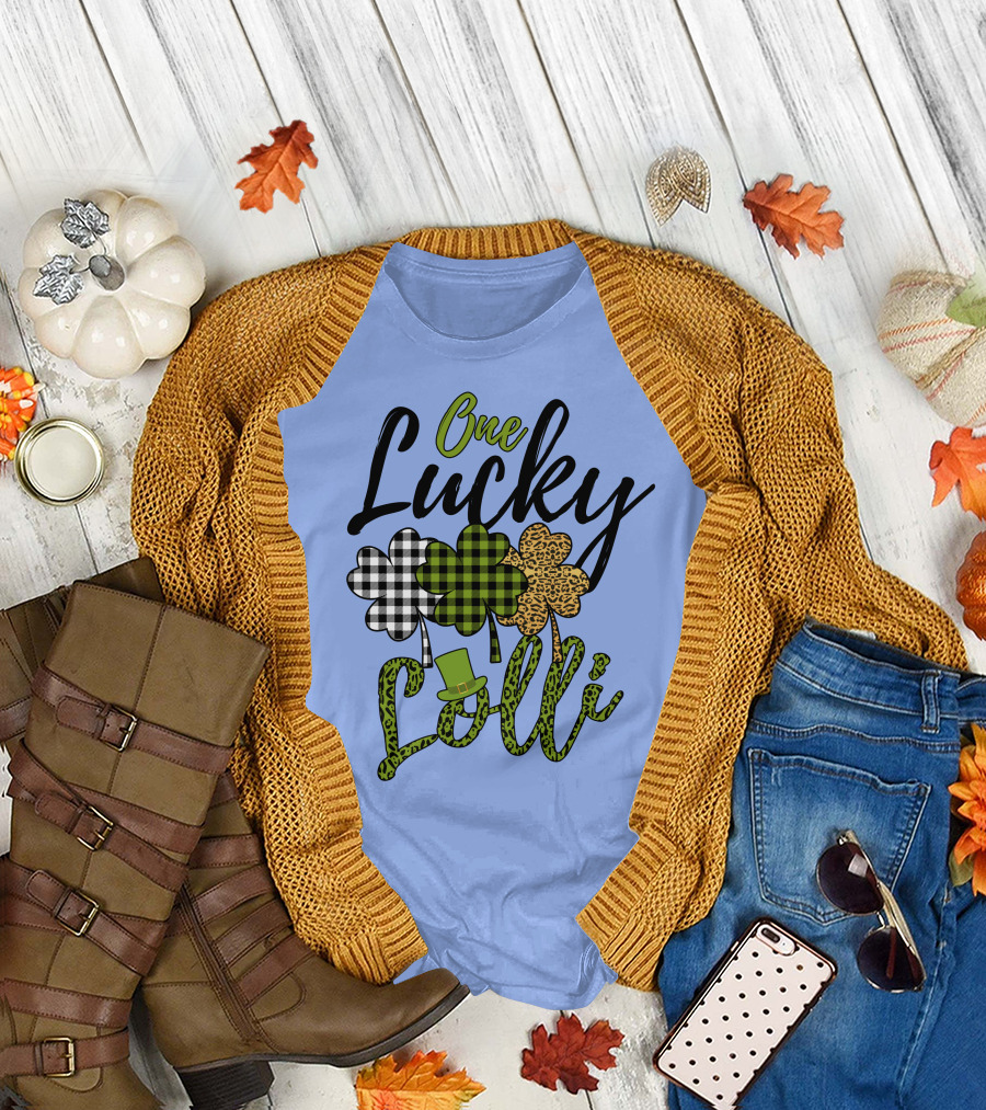 One Lucky Lolli Shamrock Grandma Family T-Shirt