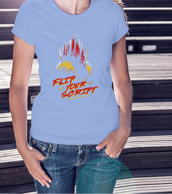 FLIP YOUR SCRIPT Handstand Flame Burst T-Shirt