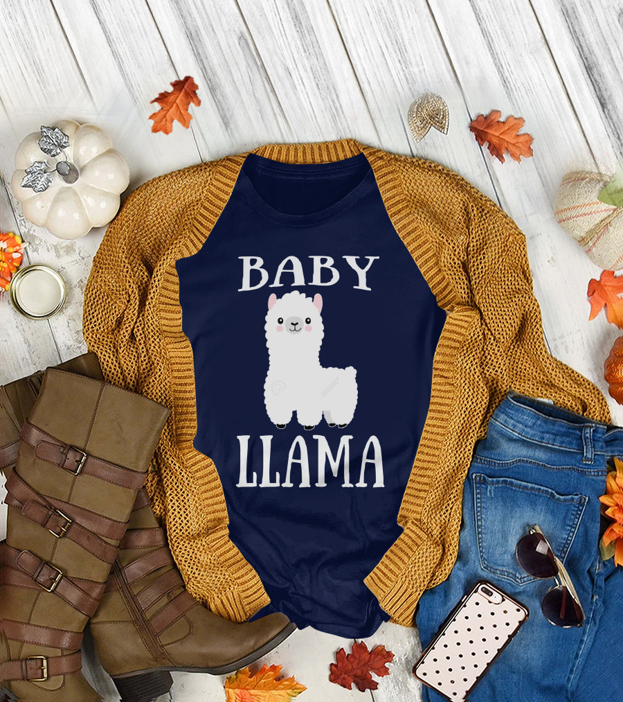 Baby Llama Cute Cartoon Alpaca T-Shirt