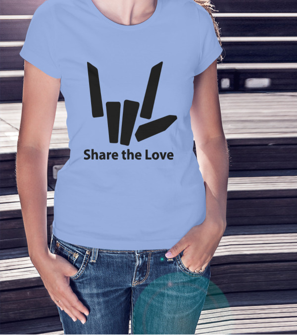 Share The Love Cute Fingers Hand T-Shirt