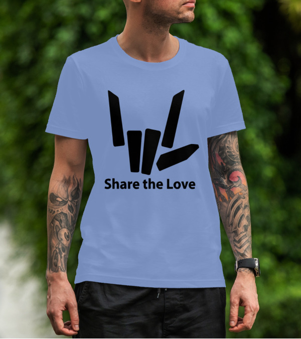 Share The Love Cute Fingers Hand T-Shirt