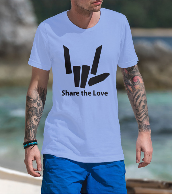 Share The Love Cute Fingers Hand T-Shirt