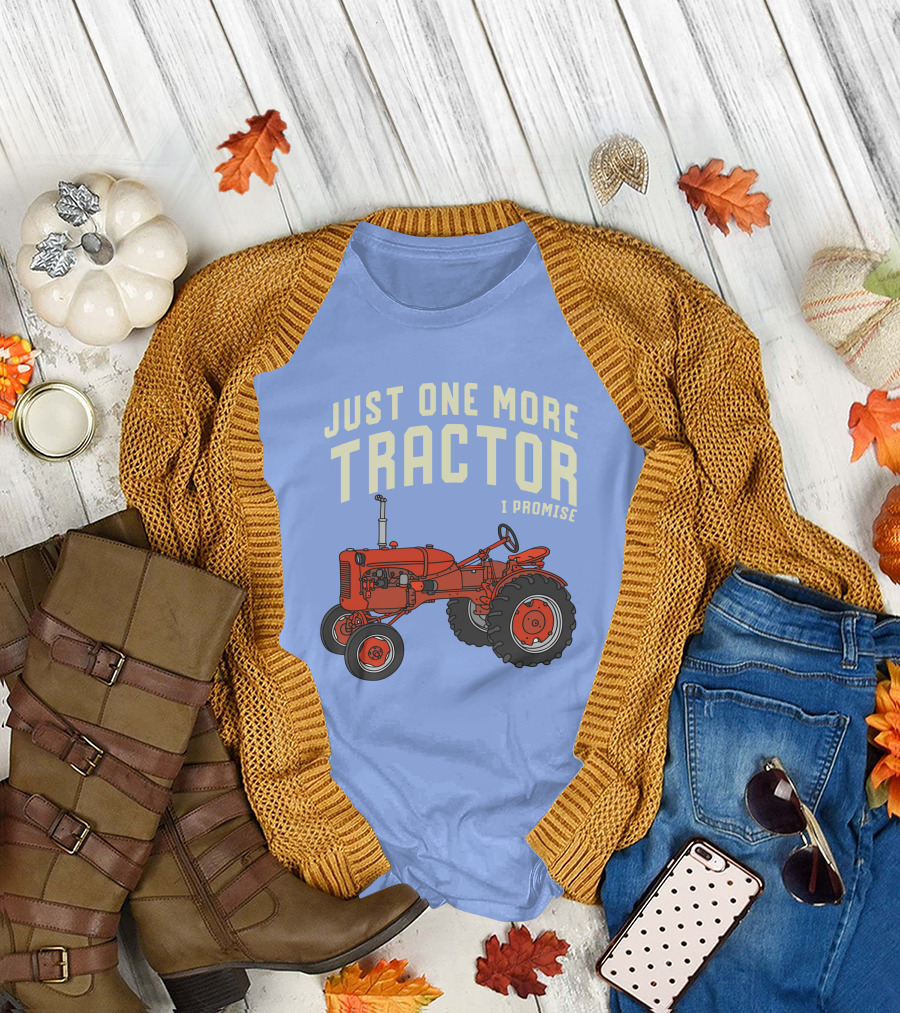 Just One More Tractor I Promise Tractor Lovers Classic Red Tractor T-Shirt
