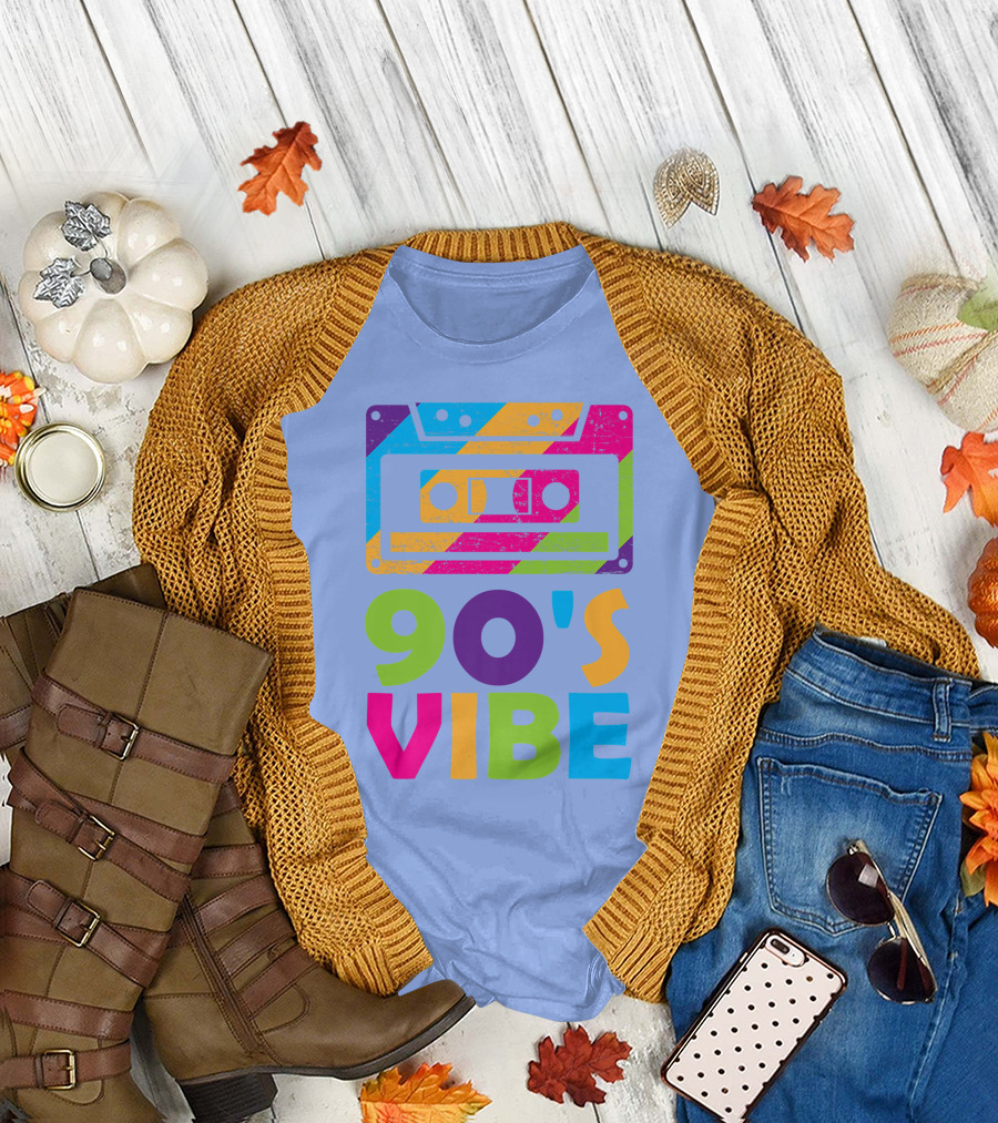 90s Vibe Retro Aesthetic Costume Party Outfit Cassette Tape T-Shirt