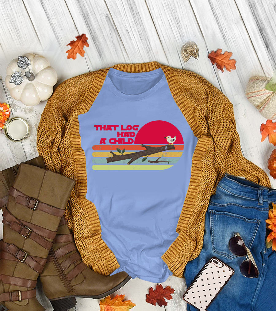 Seagulls That Log Had A Child Dank Meme Stop It Now Dad Joke Retro Vintage Sunset T-Shirt