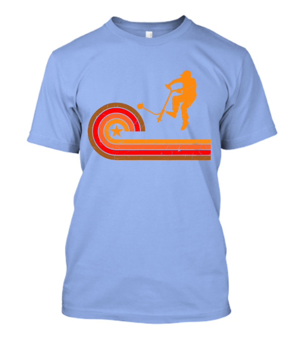 Scooter Stunt Style Retro Star Burst For Boy T-Shirt
