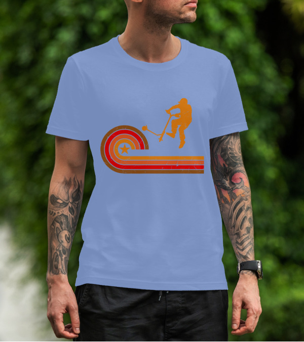 Scooter Stunt Style Retro Star Burst For Boy T-Shirt