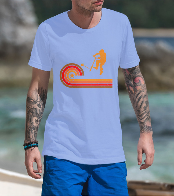 Scooter Stunt Style Retro Star Burst For Boy T-Shirt