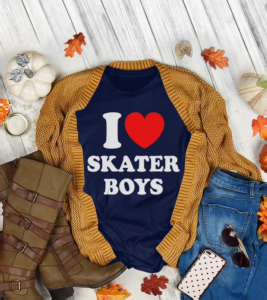 I Love Skater Boys for Skateboard Girls Iconic T-Shirt