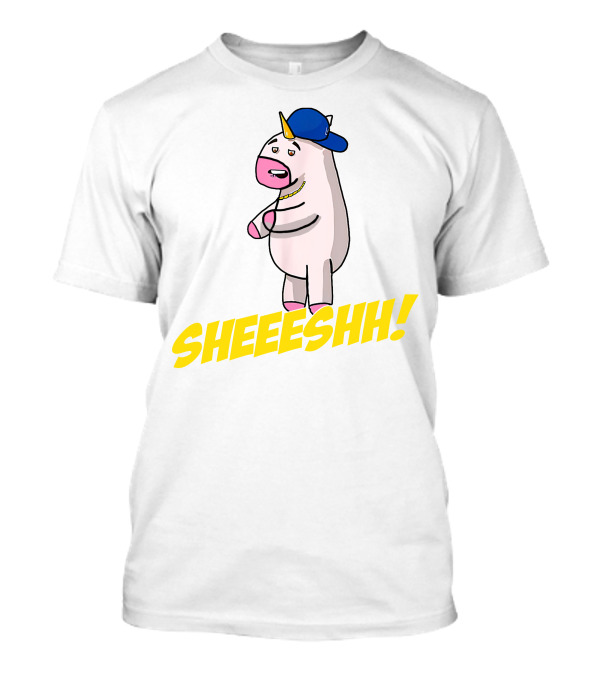 Sheeeshh Unicorn In Blue Hat Sport Grey T-Shirt