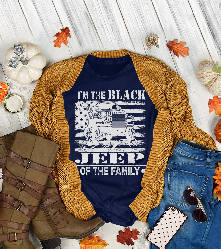 I'm the Black Jeep of the Family American Flag T-Shirt