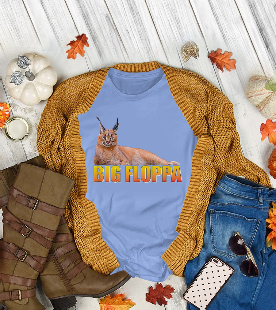 BIG FLOPPA Caracal Meme Image T-Shirt