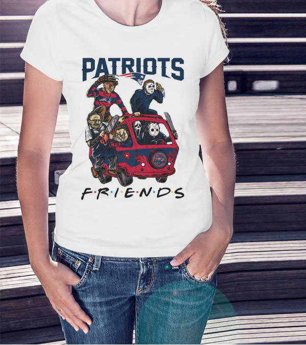 Patriots Friends Halloween Horror Icons In New England Team Van T-Shirt