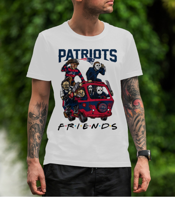 Patriots Friends Halloween Horror Icons In New England Team Van T-Shirt