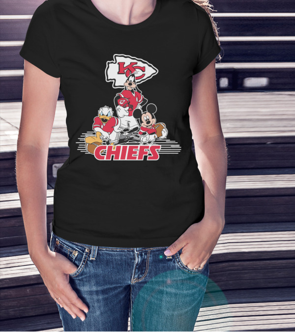Mickey Donald Goofy Kansas City Chiefs Football Players Chiefs T-Shirt