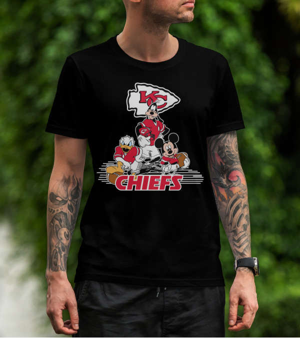 Mickey Donald Goofy Kansas City Chiefs Football Players Chiefs T-Shirt