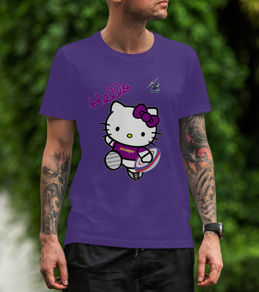 Melbourne Storm Hello Kitty Rugby T-Shirt