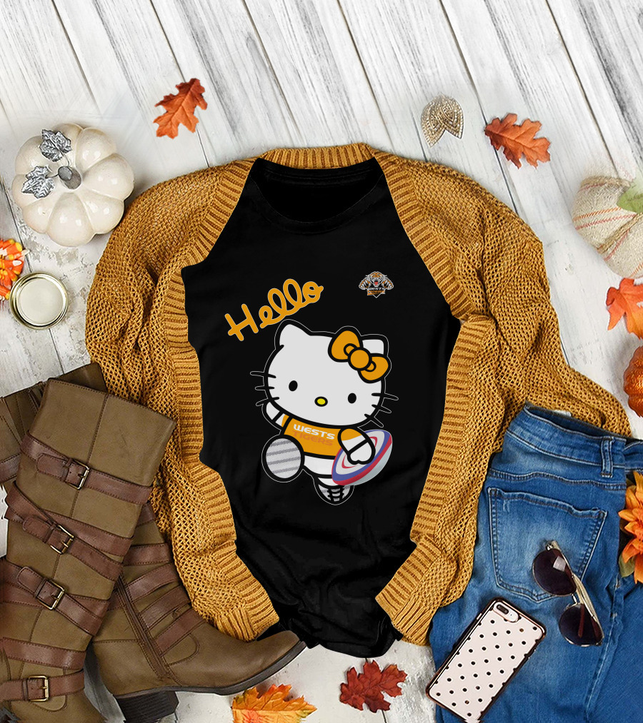 Wests Tigers Hello Kitty Rugby Collaboration NRL1014 T-Shirt