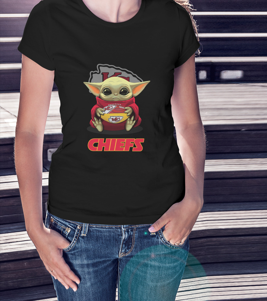 Kansas City Chiefs Baby Yoda Chiefs Football NFL Fan T-Shirt