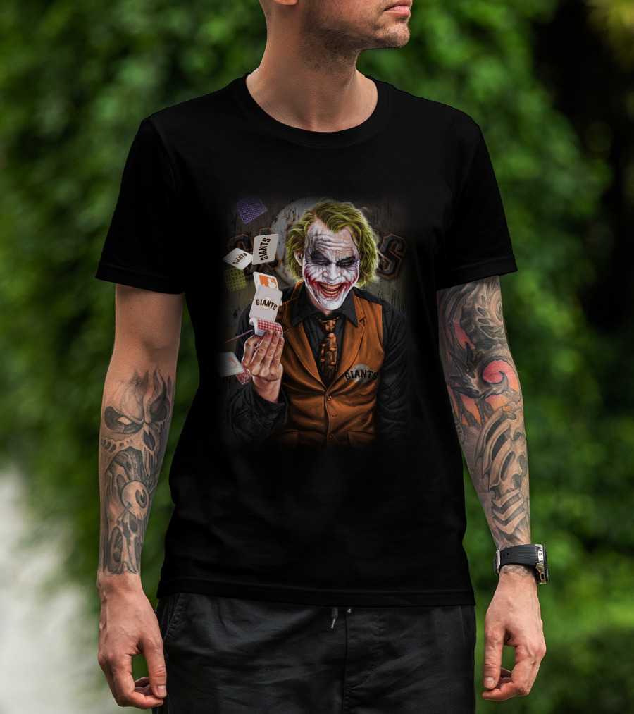 San Francisco Giants Joker Playing Cards Iconic Character Style T-Shirt