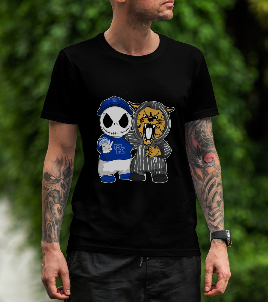 Kentucky Wildcats Jack Skellington Hoodie And Baseball Cap T-Shirt