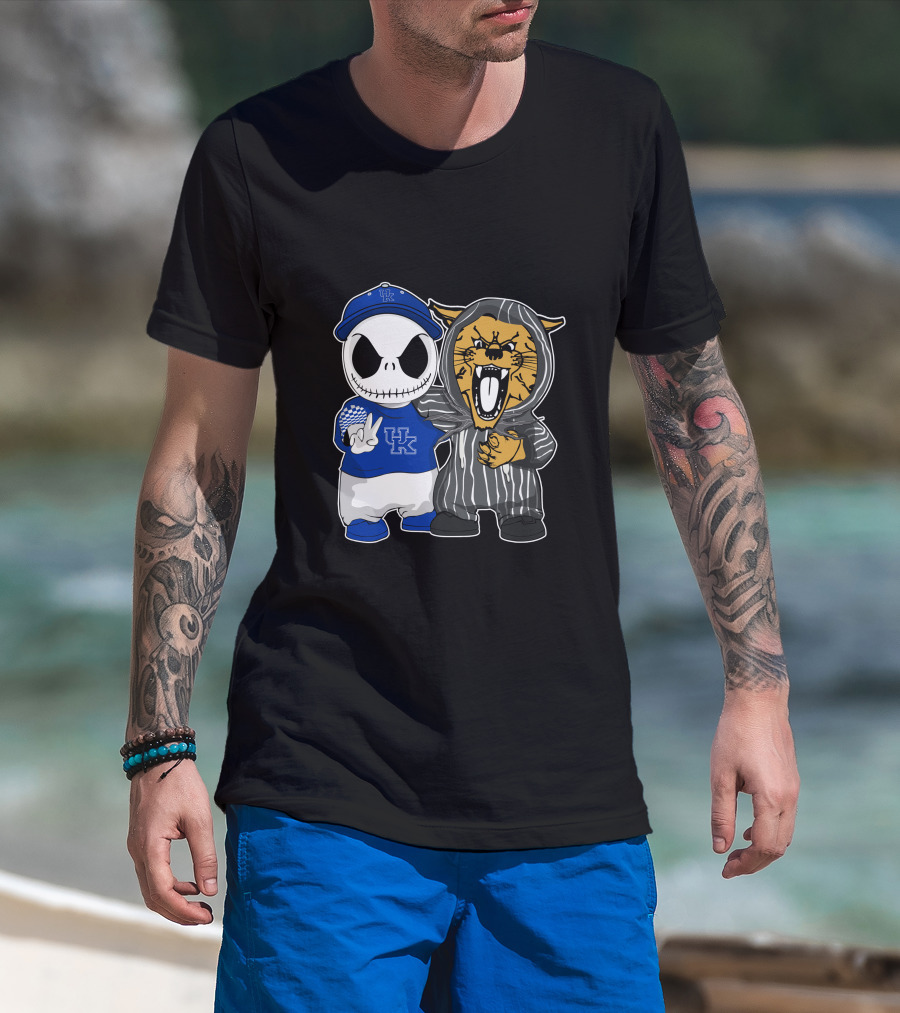 Kentucky Wildcats Jack Skellington Hoodie And Baseball Cap T-Shirt