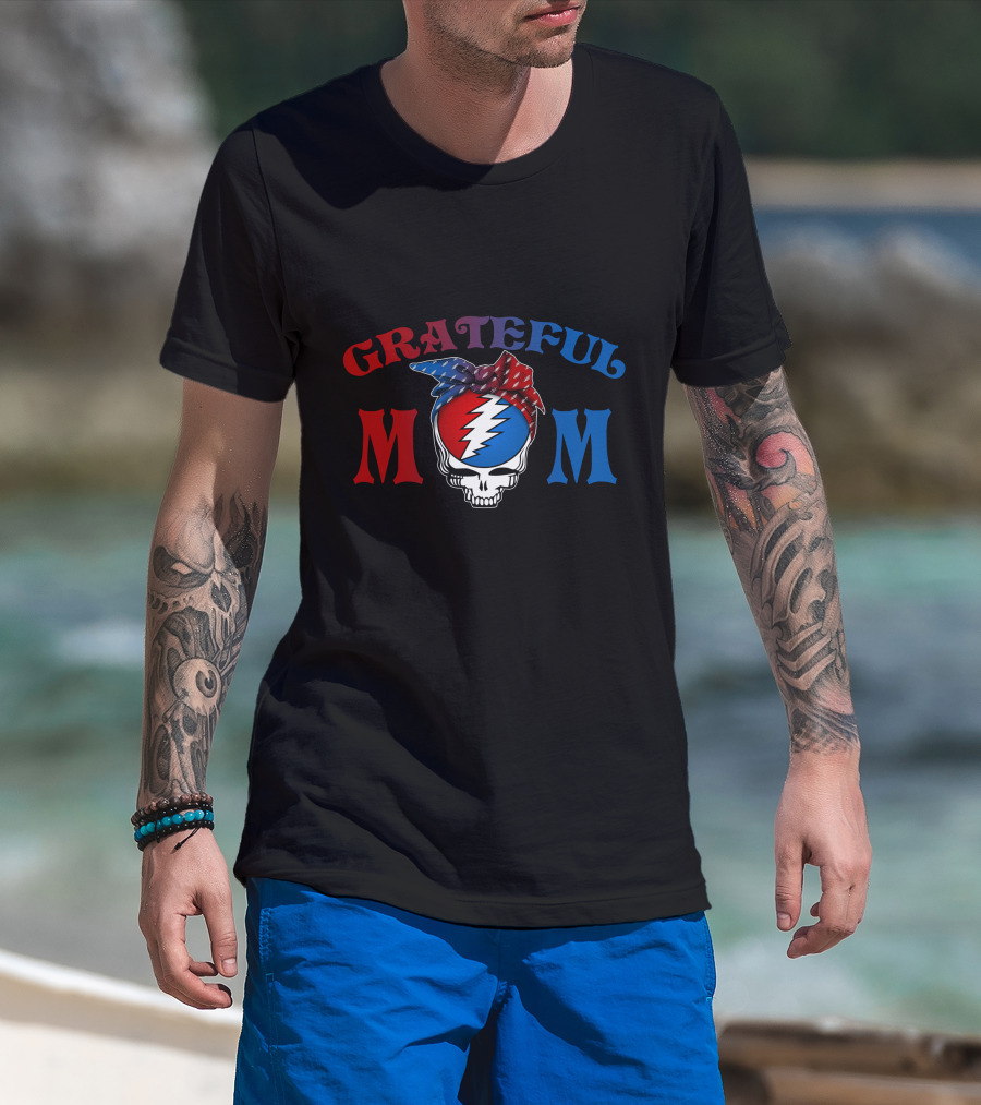 Grateful Dead Steal Your Face Skull Grateful Mom T-Shirt