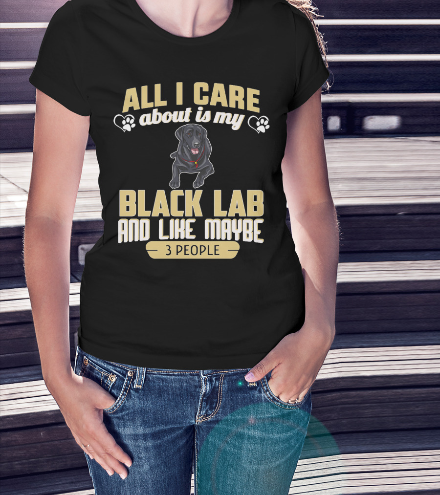 All I Care About Is My Black Lab And Like Maybe 3 People T-Shirt