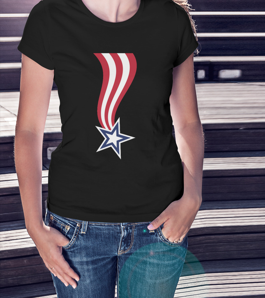 All American Flag Ribbon Star T-Shirt