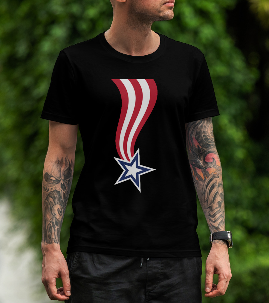 All American Flag Ribbon Star T-Shirt