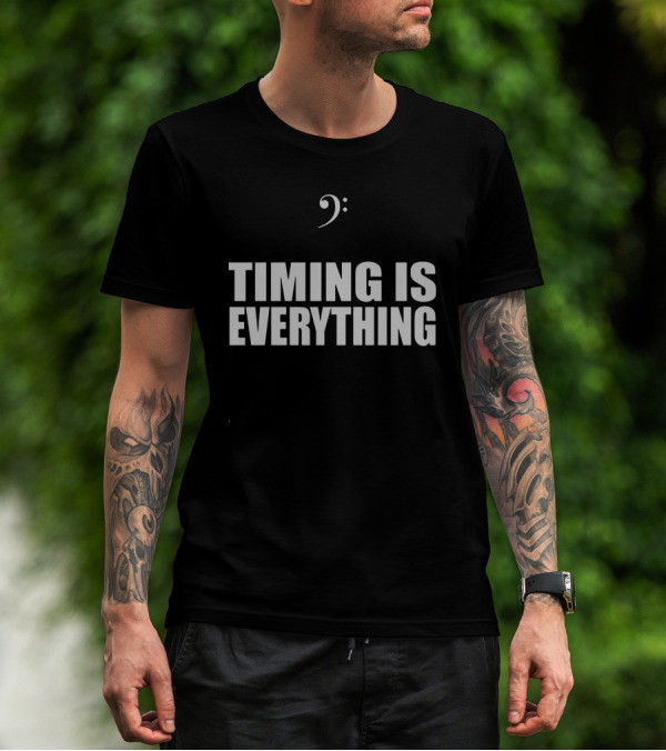 Bass Clef Timing Is Everything T-Shirt