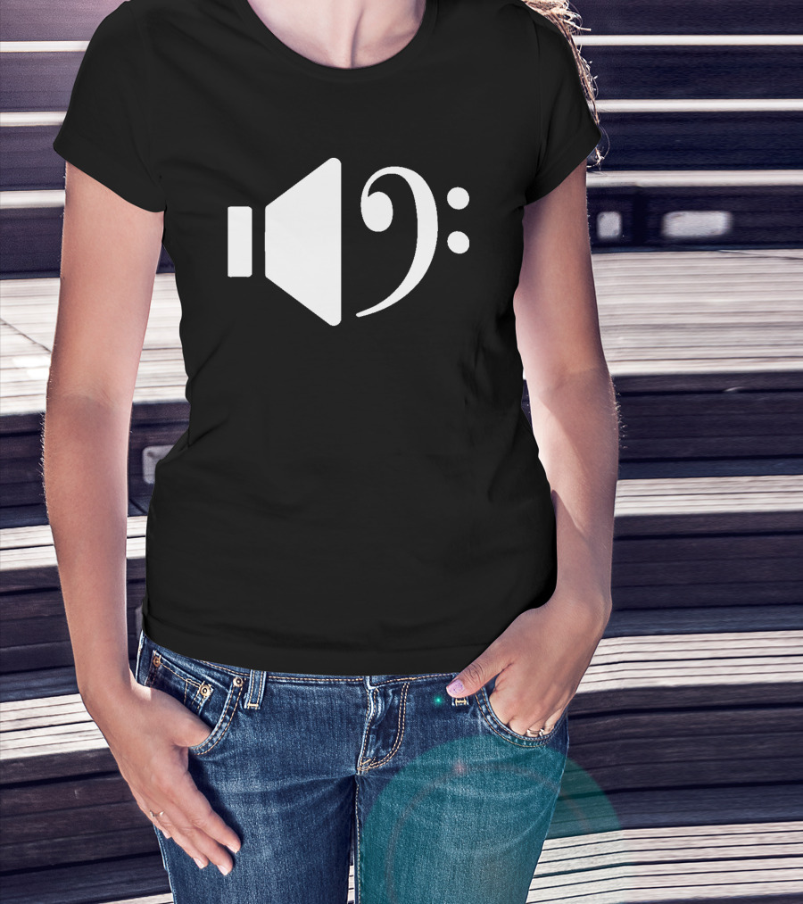 Bass Speaker Clef Symbol Combination T-Shirt