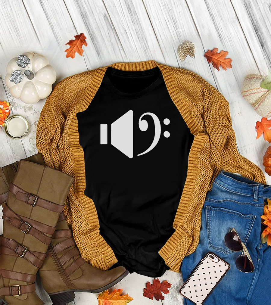 Bass Speaker Clef Symbol Combination T-Shirt