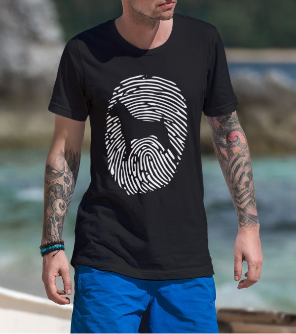 Boxer Dog Fingerprint T-Shirt