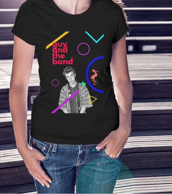 Guy And The Band Geometric Neon Elements T-Shirt