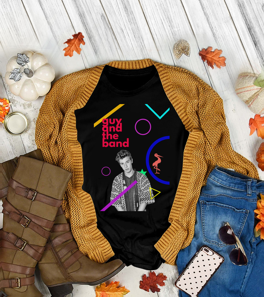 Guy and the Band Geometric Neon Elements T-Shirt