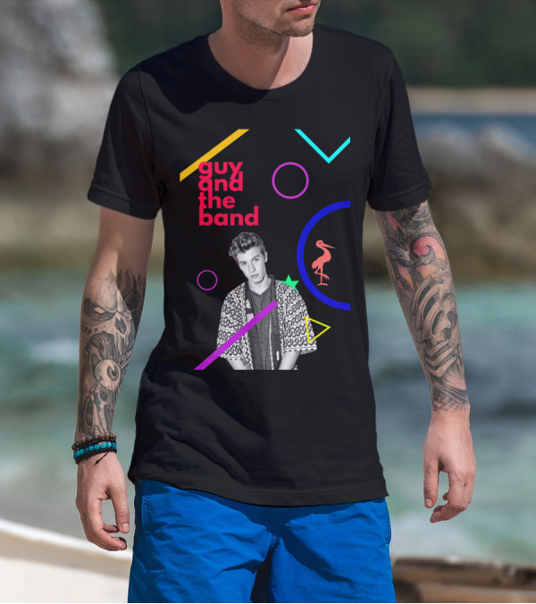 Guy And The Band Geometric Neon Elements T-Shirt