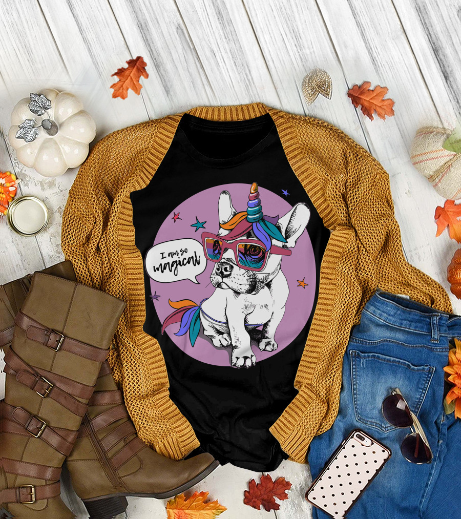 I Am So Magical Puppy Bulldog Unicorn T-Shirt