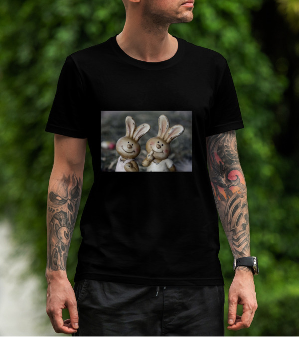 Rabbit Forever Smiling Bunny Figurines T-Shirt