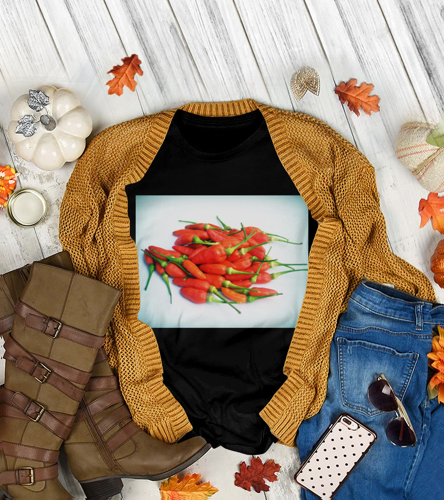 Red Chilli Peppers Abundance Hot and Spicy T-Shirt