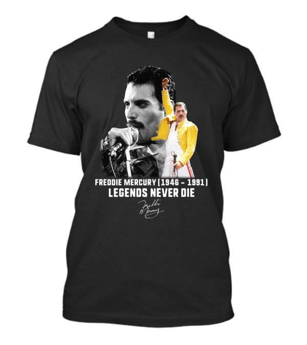 Freddie Mercury 1946-1991 Legends Never Die Signature T-Shirt