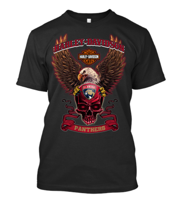 Harley Davidson Motor Cycles Florida Panthers T-Shirt