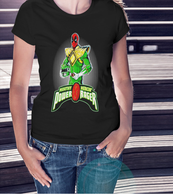Mouthy Mercenary Power Rager Deadpool T-Shirt
