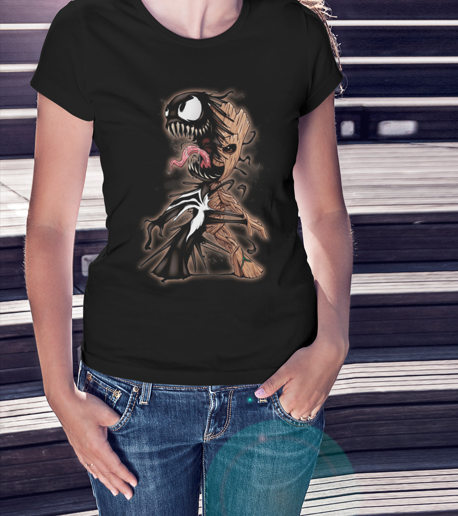 Groot Venom Mashup Symbiotic Fusion Character T-Shirt
