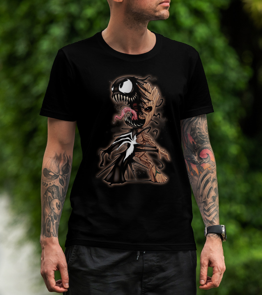 Groot Venom Mashup Symbiotic Fusion Character T-Shirt
