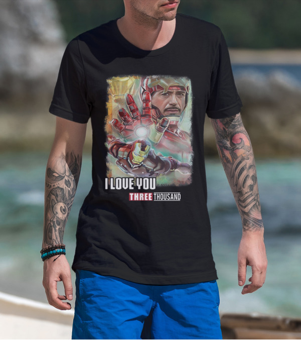 Avengers Endgame Iron Man I Love You Three Thousand Tony Stark T-Shirt