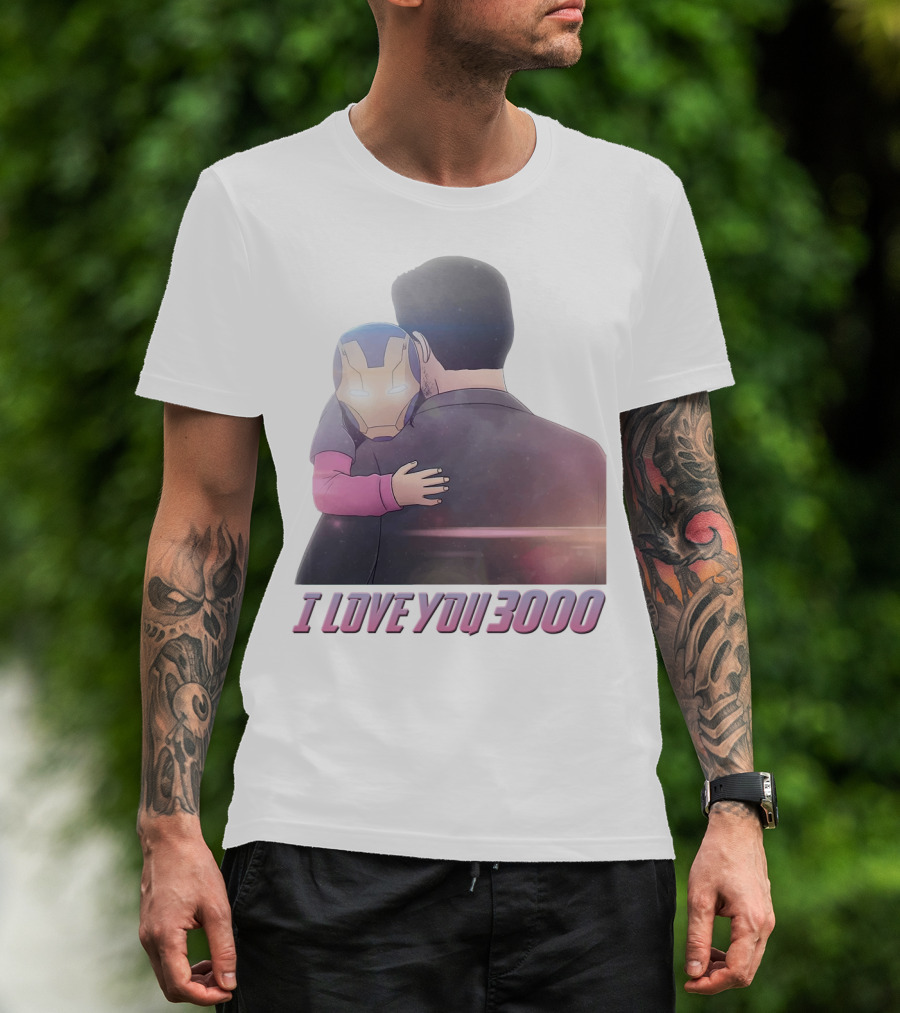 Avengers I Love You 3000 Morgan Stark Iron Man Hug Scene T-Shirt