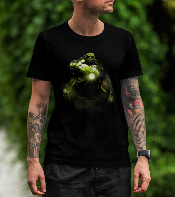HULK IRON MAN Crossover Marvel Comics Hulkbuster Armor Fusion T-Shirt